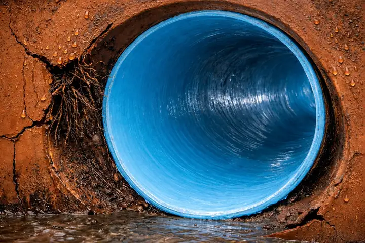 Rooter Champion at work: broken pipe / trenchless