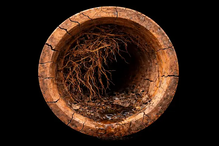Rooter Champion at work: tree roots
