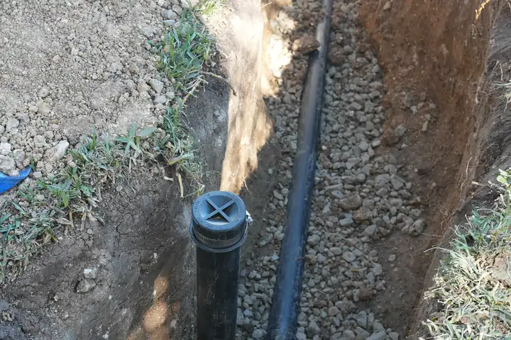 Rooter Champion hydro jetting a yard drain in La Habra