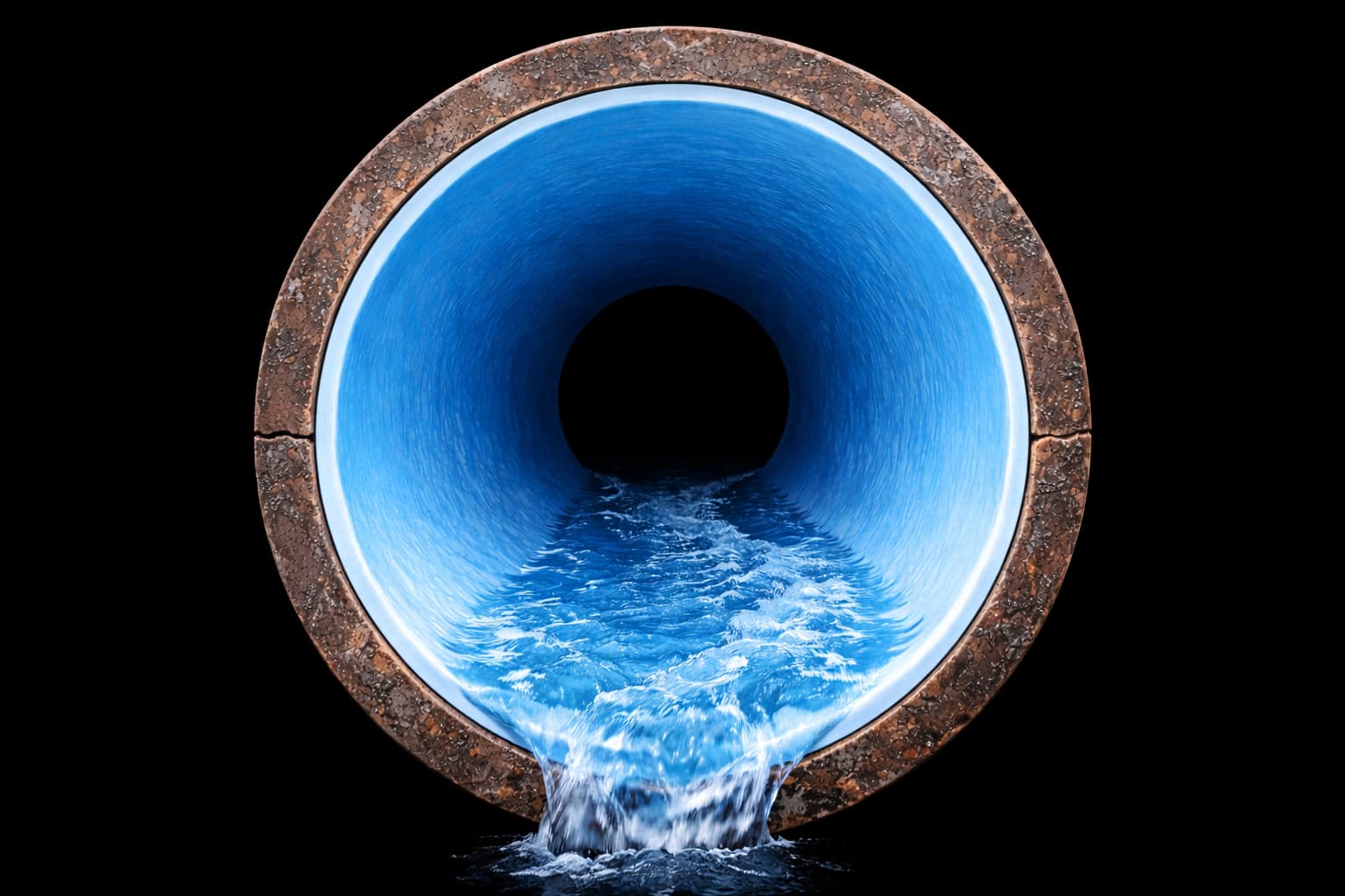 After &mdash; clean pipe after trenchless lining